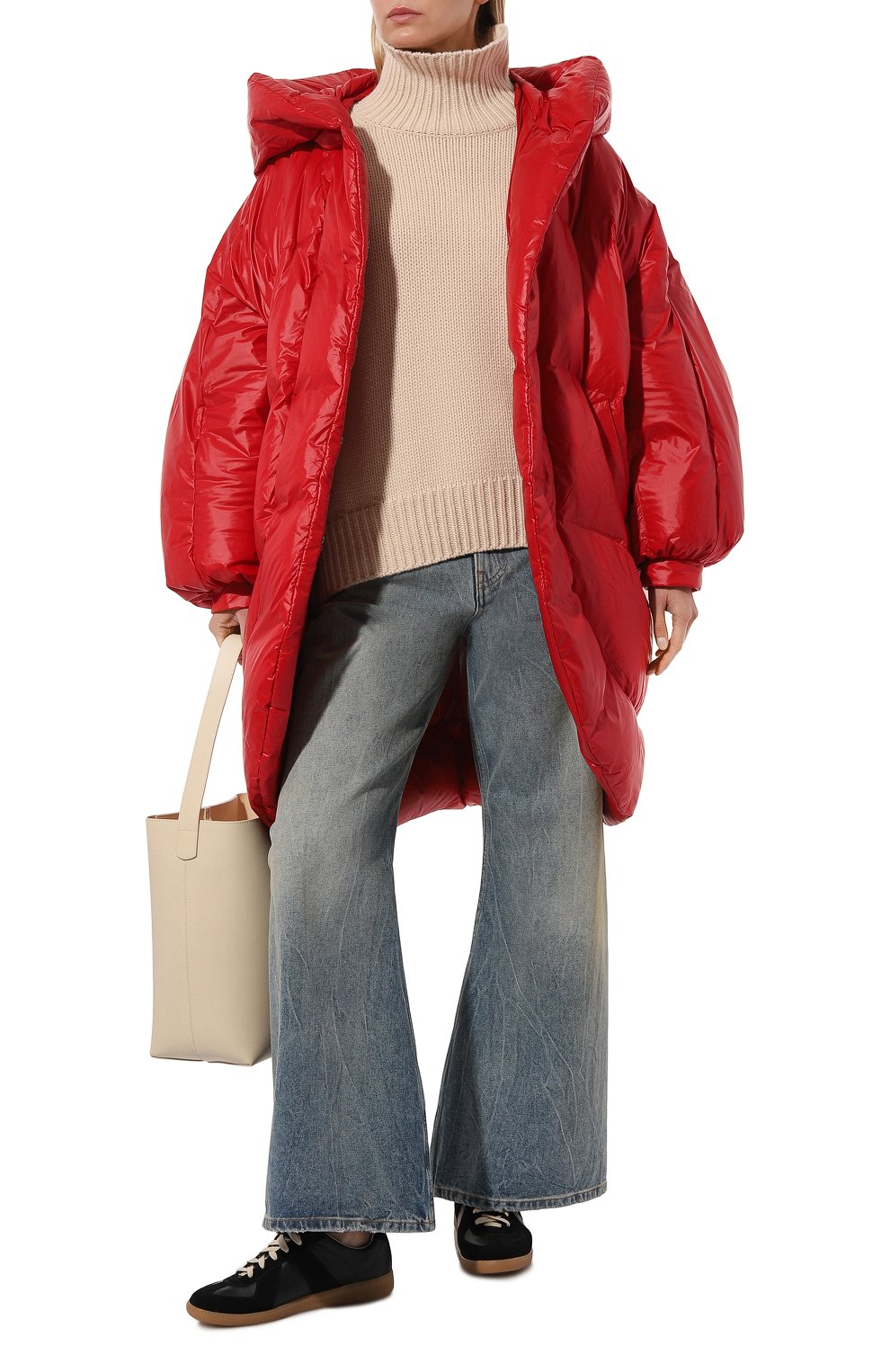 Женская утепленная куртка JACOB LEE красного цвета, арт. WDC01924VM | Фото 2 (Кросс-КТ: Куртка, Утепленный; Рукава: Длинные; Длина (верхняя одежда): До колена; Материал внешний: Синтетический материал; Материал сплава: Проста влено; Стили: Спорт-шик; Драгоценные камни: Проставлено)