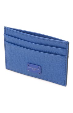 Мужской кожаный футляр для кредитных карт DOLCE & GABBANA синего цвета, арт. BP0330/AZ602 | Фото 3 (Материал: Натуральная кожа)