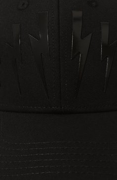 Мужской хлопковая бейсболка NEIL BARRETT черного цвета, арт. PBCP320B C9501 | Фото 4 (Материал: Текстиль, Хлопок; Материал сплава: Проставлено; Нос: Не проставлено)
