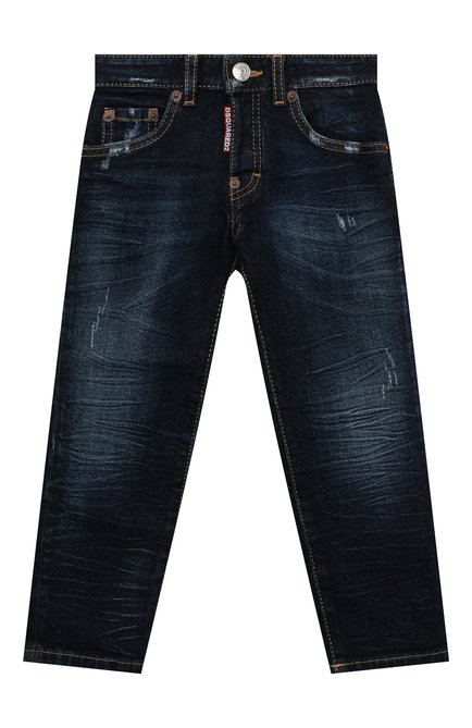 Детские джинсы DSQUARED2 темно-синего цвета по цене 22900 руб., арт. DQ0731-D0072 | Фото 1