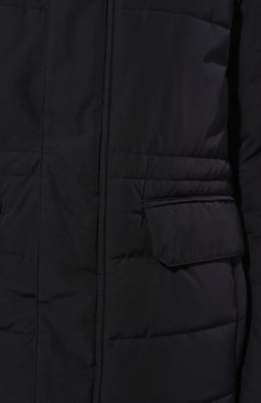 Мужская утепленная куртка CANALI темно-синего цвета, арт. 020363/SG02321 | Фото 5 (Кросс-КТ: Куртка; Рукава: Длинные; Длина (верхняя одежда): До середины бедра; Материал внешний: Синтетический материал; Мужское Кросс-КТ: утепленные куртки; Материал сплава: Проставлено; Драгоценные камни: Проставлено; Материал подклада: Купро; Стили: Кэжуэл)