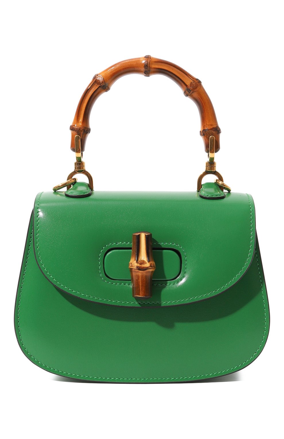 Женская сумка gucci bamboo 1947 mini GUCCI зеленого цвета, арт. 686864 10ODT | Фото 1 (Сумки-технические: Сумки top-handle; Материал: Натуральная кожа; Материал сплава: Проставлено; Размер: mini; Ремень/цепочка: На ремешке; Драгоценные камни: Проставлено)