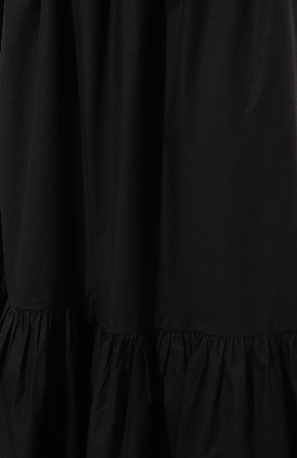 Женская хлопковая юбка GANNI черного цвета, арт. F7919 | Фото 5 (Женское Кросс-КТ: Юбка-одежда; Материал сплава: Проставлено; Материал внешний: Хлопок; Длина Ж (юбки, платья, шорты): Миди; Драгоценные камни: Проставлено; Стили: Кэжуэл)