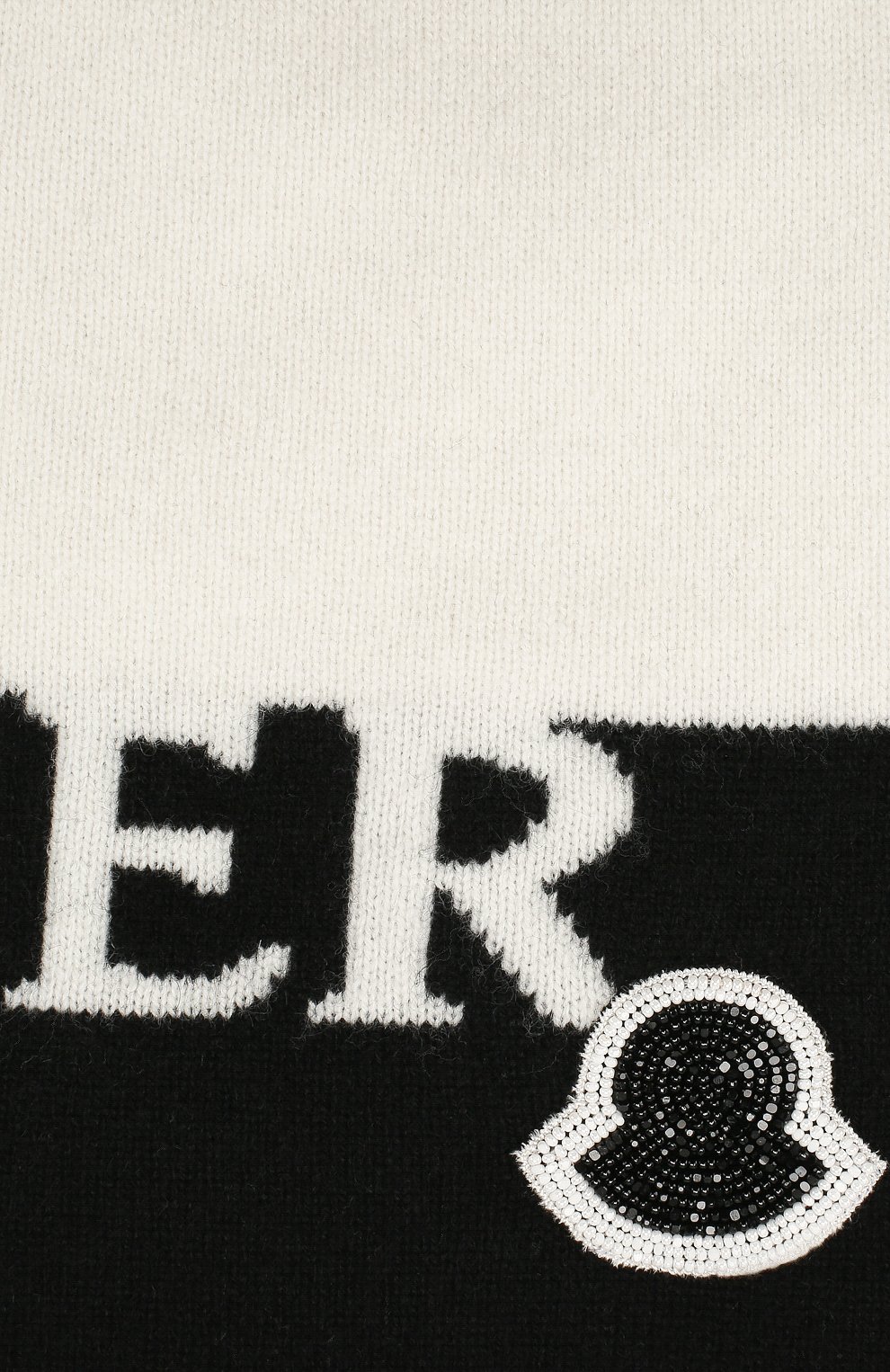 Женская шапка из смеси шерсти и кашемира MONCLER черно-белого цвета, арт. F1-093-9Z700-00-A9315 | Фото 3 (Материал: Текстиль, Кашемир, Шерсть)