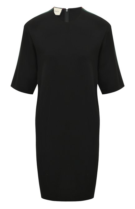 Женское платье из вискозы GUCCI черного цвета по цене 101460 руб., арт. 528977 ZKR01 | Фото 1