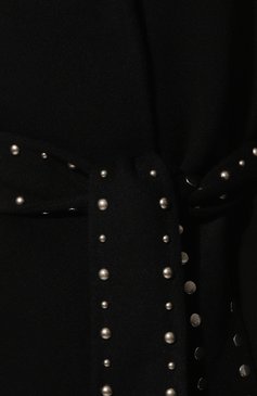 Женское шерстяное пальто ERMANNO FIRENZE черного цвета, арт. D41ED 001CCE04 | Фото 5 (Материал внешний: Шерсть; Рукава: Длинные; Длина (верхняя одежда): Длинные; 1-2-бортные: Однобортные; Стили: Кэжуэл)