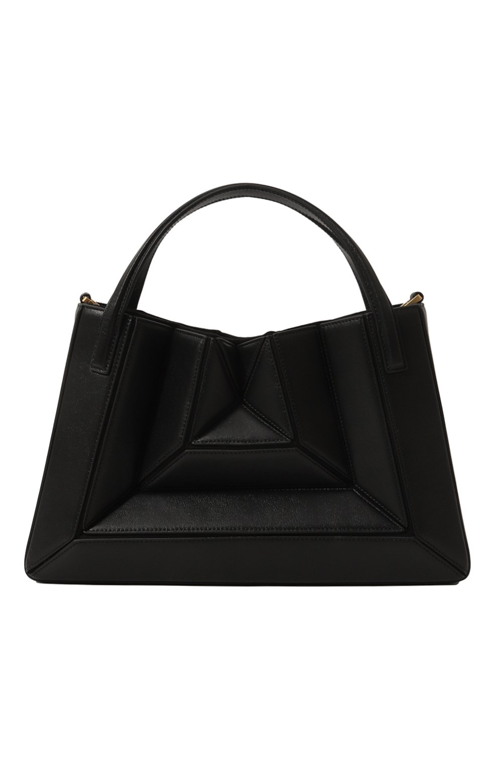 Женская сумка sera MLOUYE черного цвета, арт. 10-016 | Фото 1 (Сумки-технические: Сумки top-handle; Размер: medium; Материал: Натуральна я кожа; Ремень/цепочка: На ремешке)