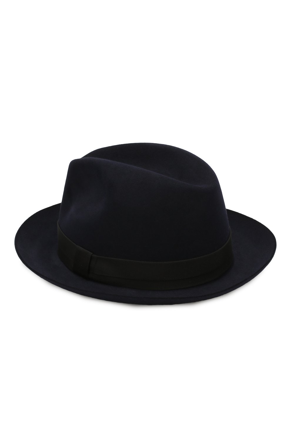 Мужская фетровая шляпа LORO PIANA темно-синего цвета, арт. FAI8967 | Фото 2 (Материал: Текстиль, Шерсть)