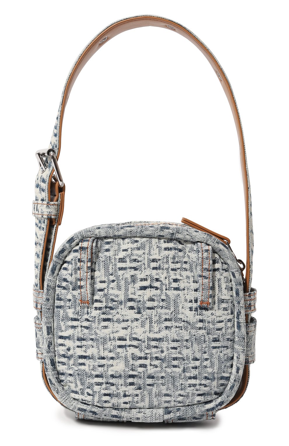 Женская сумка amelia DIESEL голубого цвета, арт. X08929/P5156 | Фото 6 (Сумки-технические: Сумки top-handle; Размер: mini; Материал: Текстиль)