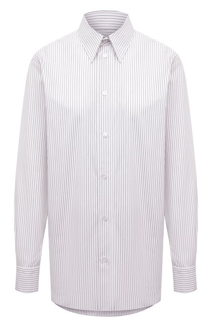 Женская хлопковая рубашка BOTTEGA VENETA белого цвета по цене 71950 руб., арт. 670082/V0YS0 | Фото 1