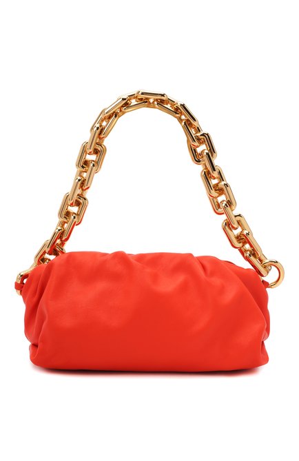 Женская сумка chain pouch BOTTEGA VENETA оранжевого цвета, арт. 620230/VCP40 | Фото 1 (Региональные ограничения белый список (Axapta Mercury): RU; Сумки-технические: Сумки top-handle; Материал: Натуральная кожа; Размер: medium)