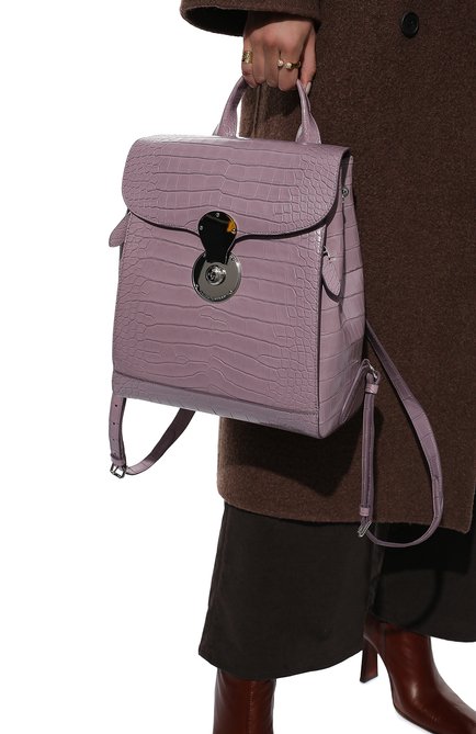 Женский рюкзак ricky из кожи аллигатора RALPH LAUREN светло-розового цвета, арт. 435867829/AMIS | Фото 2 (Материал: Экзотическая кожа; Размер: medium; Стили: Кэжуэл)
