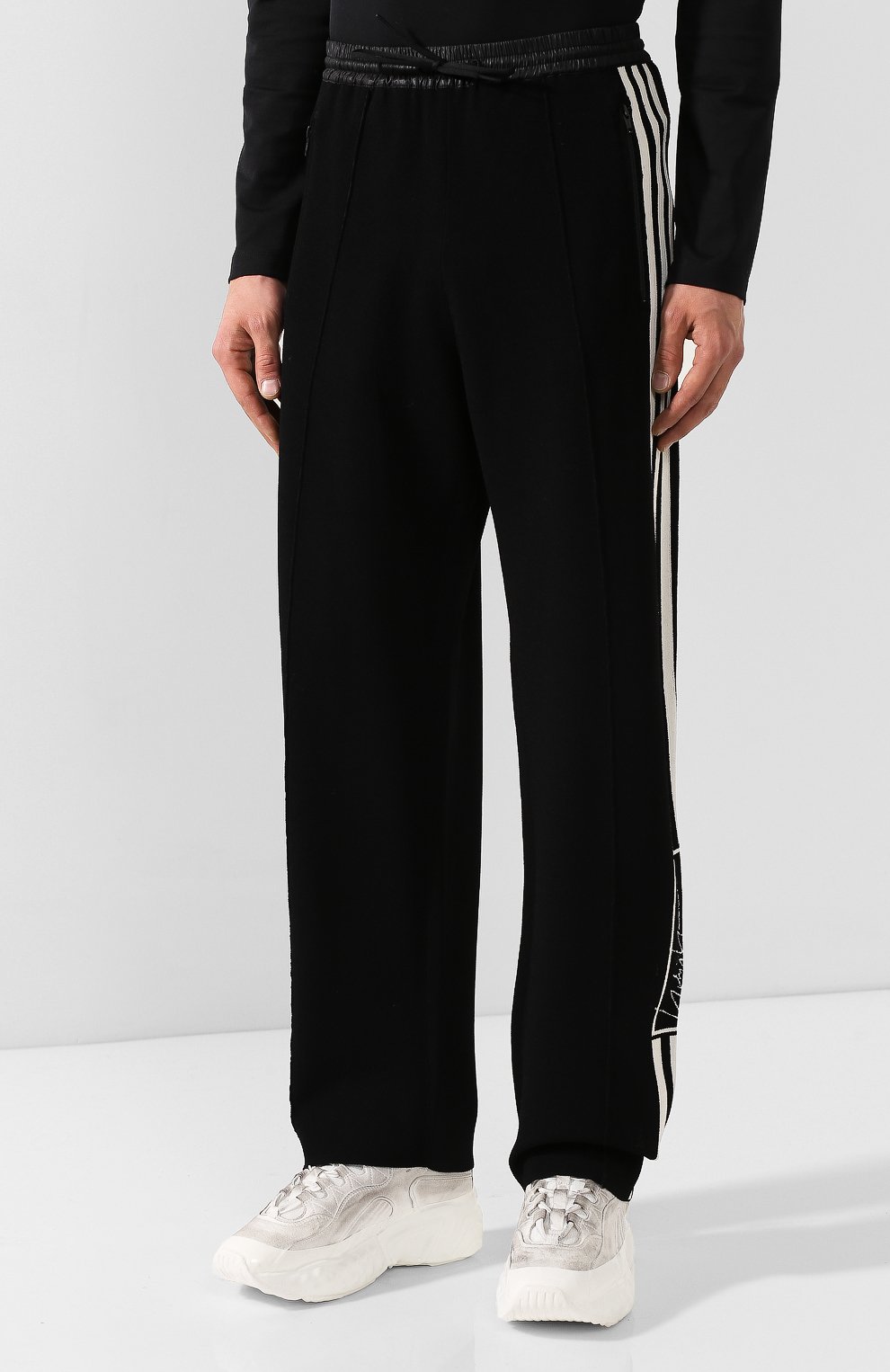Мужские хлопковые брюки Y-3 черного цвета, арт. FJ0373/M | Фото 3 (Длина (брюки, джинсы): Стандартные; Кросс-КТ: Спорт; Материал внешний: Хлопок)