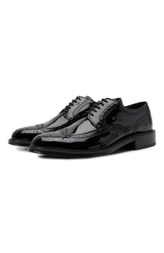 Мужские кожаные дерби SAINT LAURENT черного цвета, арт. 669324/1TV00 | Фото 1 (Мужское Кросс-КТ: Броги-обувь, Вечерняя обувь; Материал внутренний: Натуральная кожа; Стили: Классический)