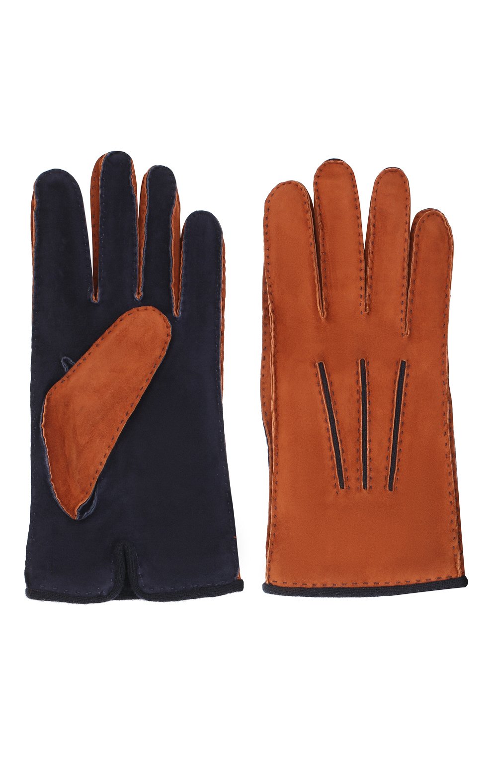 Мужские замшевые перчатки LORO PIANA оранжевого цвета, арт. FAL4614 | Фото 2 (Материал: Замша, Натуральная кожа; Региональные ограничения белый список (Axapta Mercury): RU; Мужское Кросс-КТ: Кожа и замша)