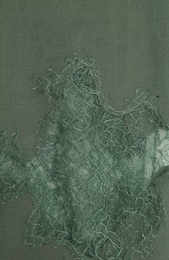 Женская шерстяная шаль VINTAGE SHADES зеленого цвета, арт. 4286 | Фото 2 (Матер�иал: Текстиль, Шерсть)