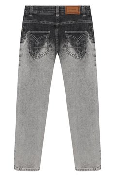 Детские джинсы VERSACE серого цвета, арт. YD000245/A236335/4A-6A | Фото 2 (Материал внешний: Хлопок)