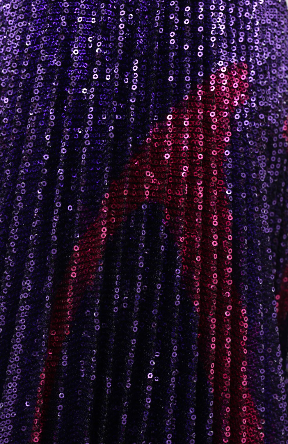 Женская юбка с пайетками VALENTINO фиолетового цвета, арт. UB3MD02E5NF | Фото 6 (Стили: Гламурный; Материал внешний: Синтетический материал; Женское Кросс-КТ: Юбка-одежда; Длина Ж (юбки, платья, шорты): Миди; Материал подклада: Синтетический материал)