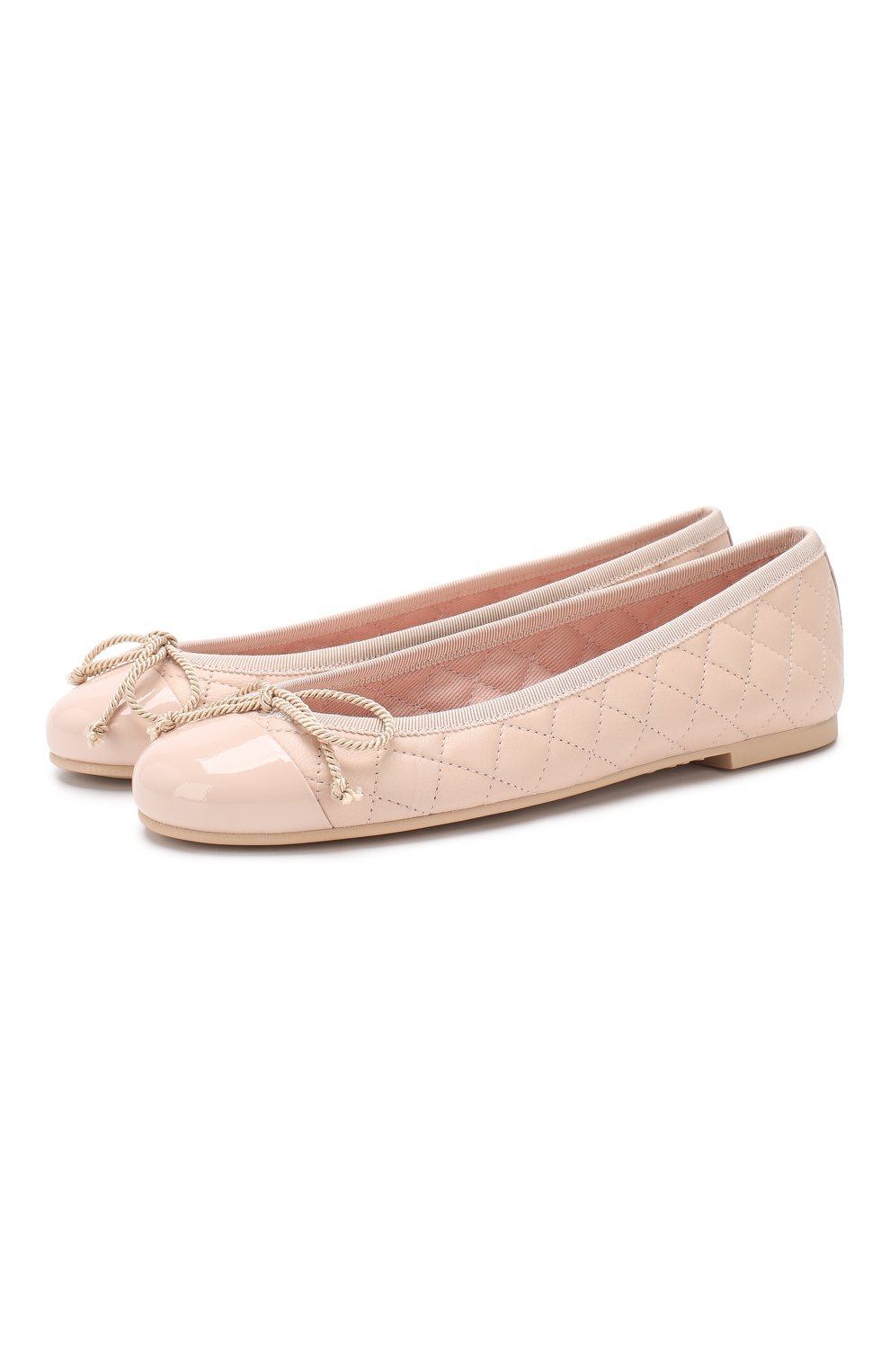 Детские кожаные балетки PRETTY BALLERINAS розового цвета, арт. 46.962/SHADE/C0T0N | Фото 1 (Материал внутренний: Натуральная кожа, Текстиль; Материал сплава: Проставлено, Проверено; Нос: Не проставлено; Статус проверки: Проверено, Проверена категория)