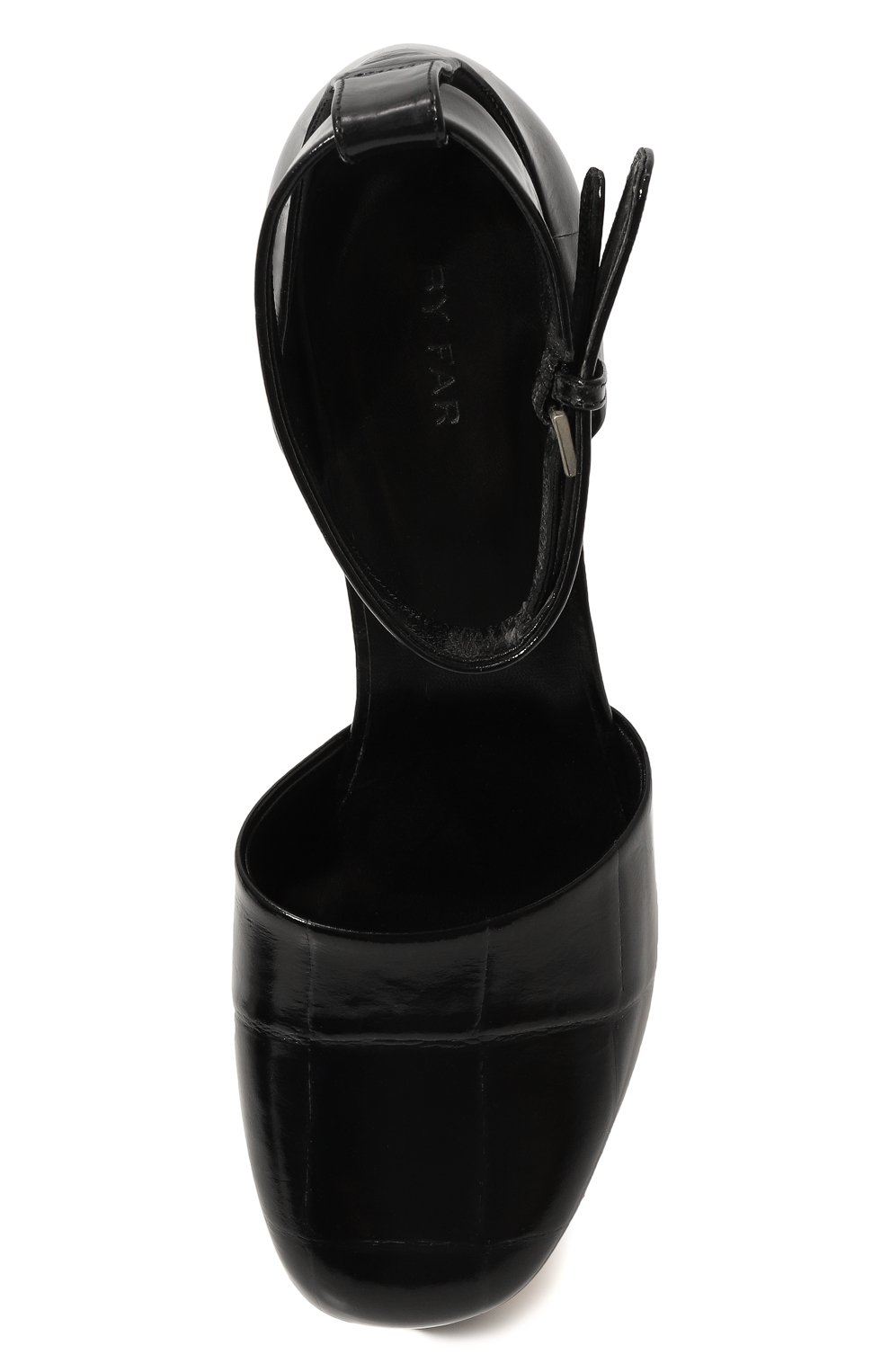 Женские кожаные туфли barb BY FAR черного цвета, арт. 23SSBARBHBLMCEL | Фото 6 (Подошва: Платформа; Каблук высота: Высокий; Материал внутренний: Натуральная кожа; Каблук ти п: Устойчивый)