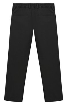 Детские хлопковые брюки DOLCE & GABBANA черного цвета, арт. L43P32/FUFIP/2-6 | Фото 2 (Случай: Повседневный; Материал сплава: Проставлено; Нос: Не проставлено; Материал внешний: Хлопок)