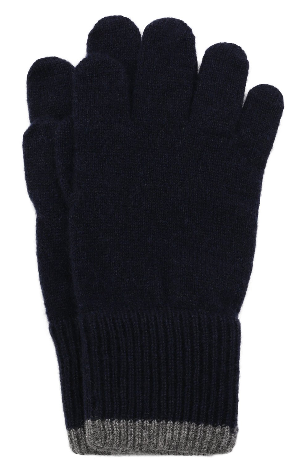 Детские кашемировые перчатки BRUNELLO CUCINELLI темно-синего цвета, арт. B22M90100C | Фото 1 (Материал: Текстиль, Кашемир, Шерсть)