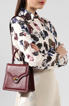 Женская сумка lady RATIO ET MOTUS бордового цвета, арт. REM19FWLB0X-S/G | Фото 5 (Сумки-технические: Сумки top-handle; Материал: Натуральная кожа; Размер: mini)