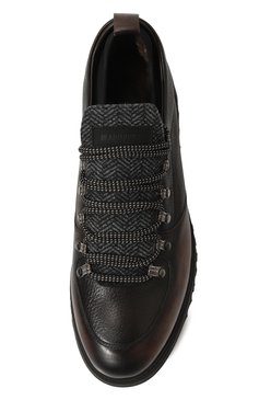 Мужские кожаные ботинки BARRETT темно-коричневого цвета, арт. MEGEVE-10970.18 | Фото 6 (Материал утеплителя: Натуральный мех; Мужское Кросс-КТ: Ботинки-обувь; Материал сплава: Проставлено; Подошва: Массивная; Драгоценные камни: Проставлено)