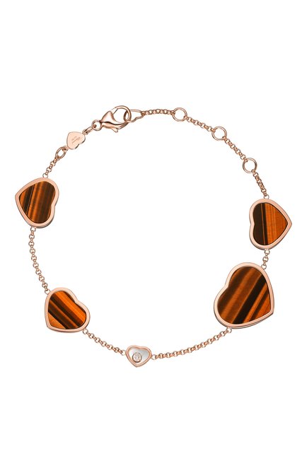 Женский браслет CHOPARD бесцветного цвета, арт. 857482-5023 | Фото 1 (Материал сплава: Розовое золото; Драгоценные камни: Бриллианты)