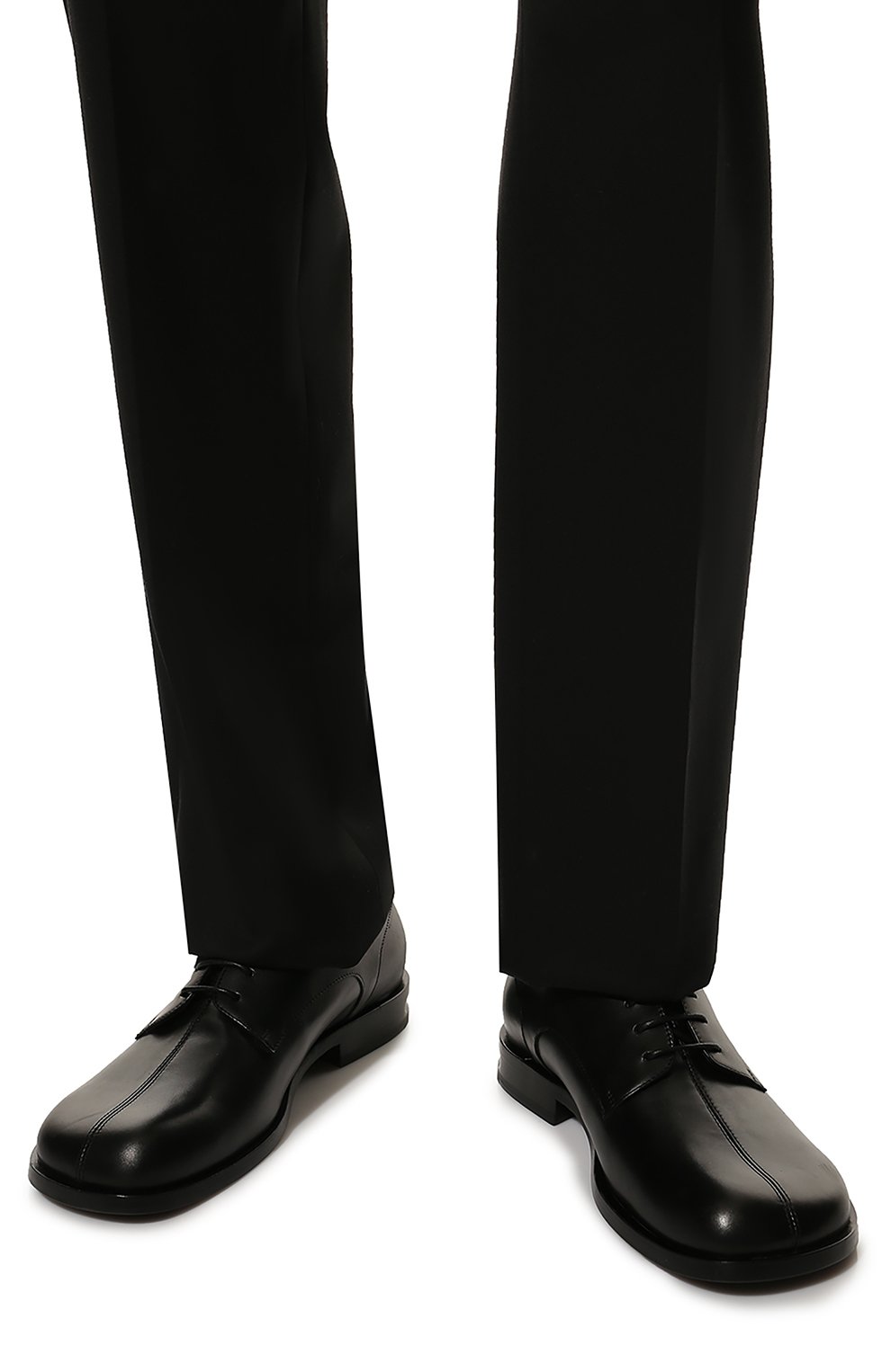 Мужские кожаные дерби MATTIA CAPEZZANI черного цвета, арт. M2120/VITELL0 | Фото 3 (Материал внутренний: Натуральная кожа; Стили: Классический)