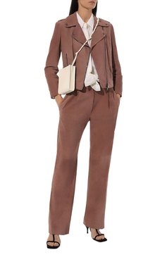 Женские замшевые брюки BRUNELLO CUCINELLI темно-розового ц вета, арт. M0PCLP8076 | Фото 2 (Материал внешний: Замша, Натуральная кожа; Длина (брюки, джинсы): Удлиненные; Женское Кросс-КТ: Брюки-одежда; Силуэт Ж (брюки и джинсы): Прямые; Материал сплава: Проставлено; Драгоценные камни: Проставлено; Стили: Кэжуэл)