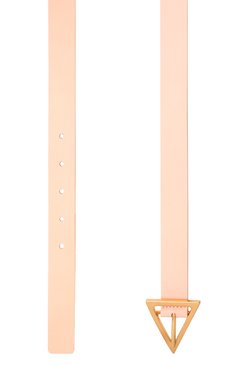 Женский кожаный ремень triangle BOTTEGA VENETA светло-розового цвета, арт. 609275/VMAU1 | Фото 3 (Материал: Натуральная кожа; Материал сплава: Проставлено; Нос: Не проставлено)