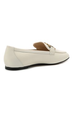 Женские кожаные лоферы TOD’S молочного цвета, арт. XXW79A0DD00MID | Фото 5 (Каблук высота: Низкий; Материал внутренний: Натуральная кожа; Подошва: Плоская; Длина стельки: 24, 24,4, 24,7, 25,1, 25,4, 25,8, 26,1, 26,5, 26,8, 27,2, 23,3, 23,6, 27,5)