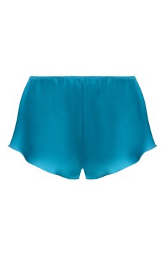 Женские шелковые шорты LUNA DI SETA голубого цвета, арт. VLST08006 | Фото 1 (Материал внешний: Шелк; Материал сплава: Проставлено; Нос: Не проставлено)