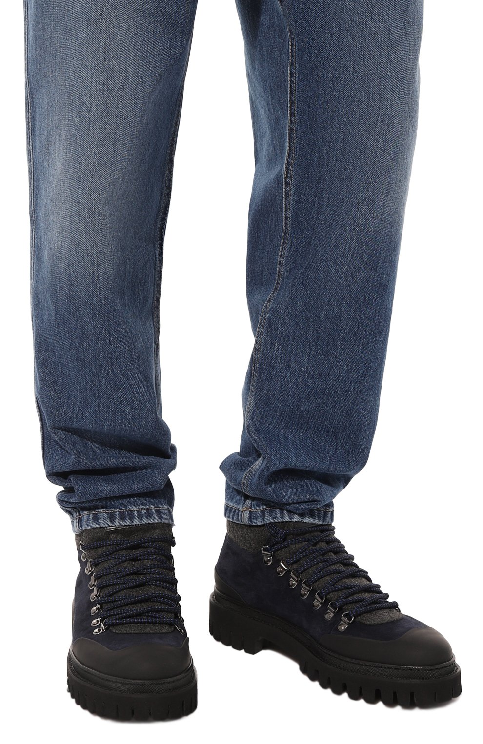 Мужские комбинированные ботинки BARRETT темно-синего цвета, арт. ASPEN-10969.9/GUMMY | Фото 3 (Мужское Кросс-КТ: Хайкеры-обувь, Ботинки-обувь; Материал сплава: Проставлено; Матер иал внутренний: Текстиль; Подошва: Массивная; Драгоценные камни: Проставлено; толщина подошвы: 3,7; ширина носка стельки: 10; высота каблука: 4,5)