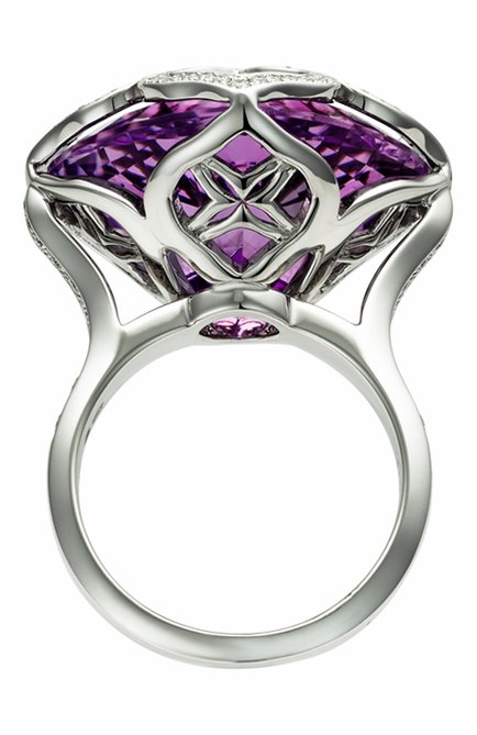 Женские кольцо CHOPARD бесцветного цвета, арт. 829563-1010 | Фото 2 (Материал сплава: Белое золото; Драгоценные камни: Бриллианты)