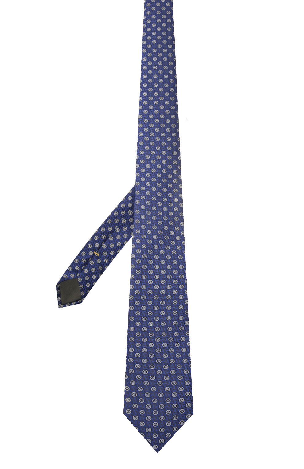 Мужской шелковый галстук CANALI темно-синего цвета, арт. 18/HJ03134 | Фото 2 (Принт: С принтом; Материал: Текстиль, Шелк)