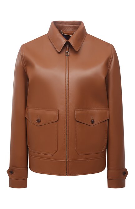 Женская кожаная куртка RALPH LAUREN коричневого цвета по цене 342000 руб., арт. 290865053 | Фото 1