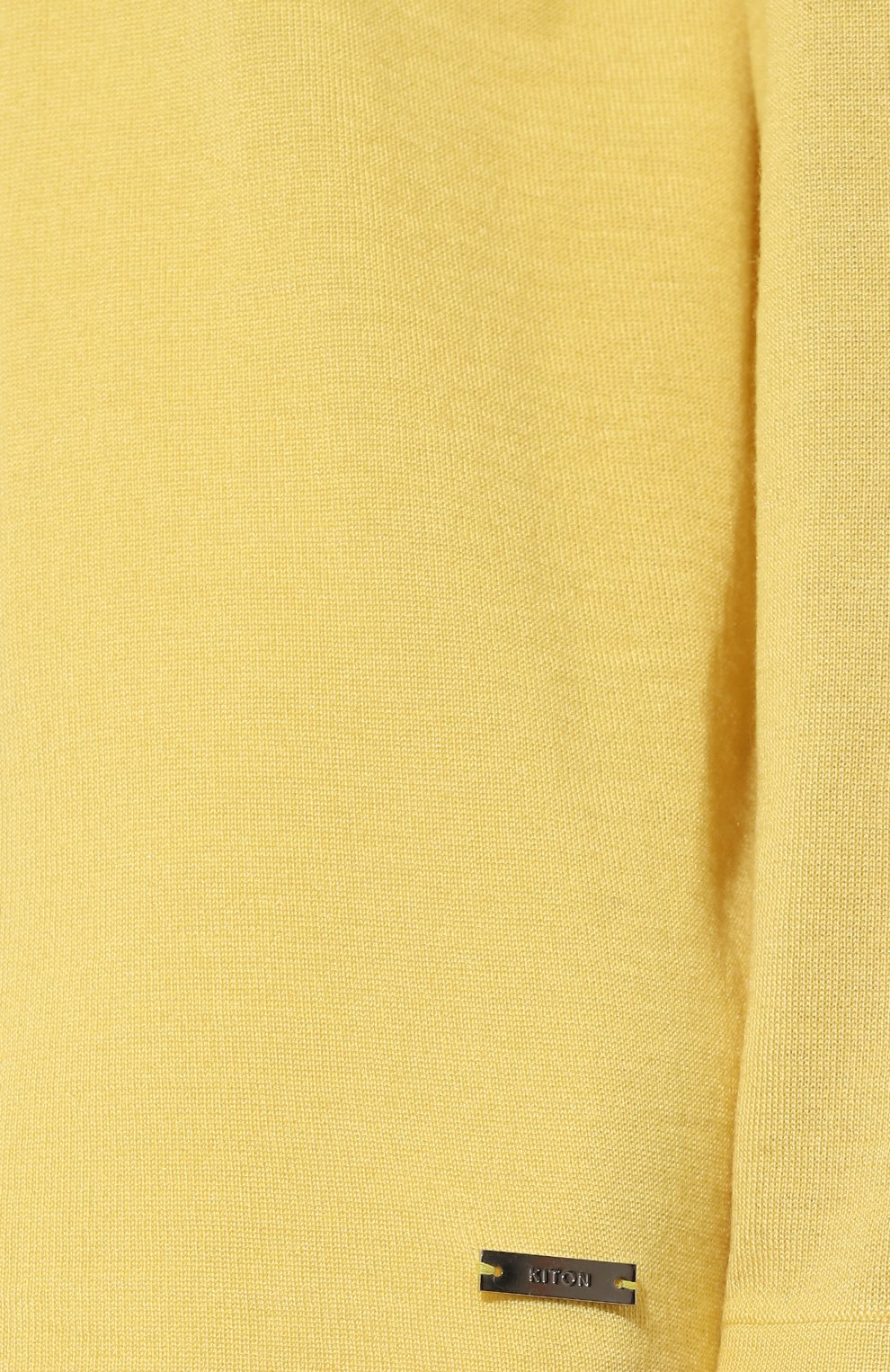 Женская водолазка из кашемира и шелка KITON желтого цвета, арт. D55703 | Фото 5 (Женское Кросс-КТ: Водолазка-одежда; Материал внешний: Шерсть, Шелк, Кашемир; Рукава: Длинные; Длина (для топов): Стандартные; Материал сплава: Прост�авлено; Драгоценные камни: Проставлено; Стили: Кэжуэл)