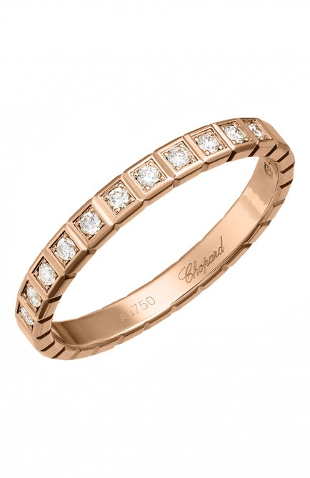 Женские кольцо CHOPARD бесцветного цвета, арт. 827702-5039 | Фото 1 (Материал сплава: Розовое золото; Драгоценные камни: Бриллианты)