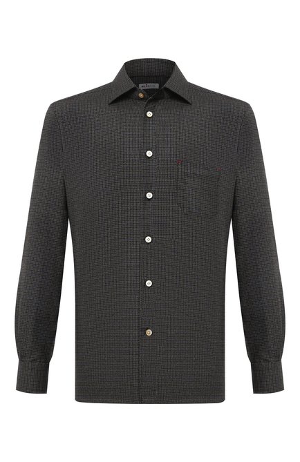 Мужская шерстяная рубашка KITON темно-зеленого цвета по цене 107500 руб., арт. UMCNERK01T3802 | Фото 1