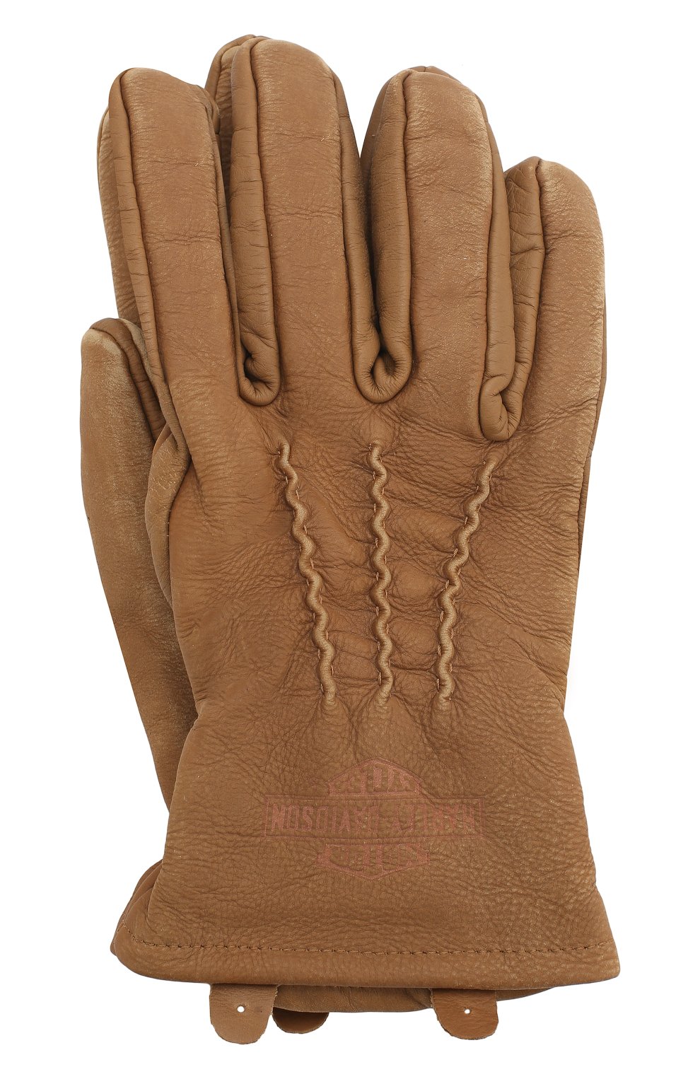 Мужские кожаные перчатки 1903 HARLEY-DAVIDSON бежевого цвета, арт. 98324-19VM | Фото 1 (Материал: Натуральная кожа; Мужское Кросс-КТ: Кожа и замша)
