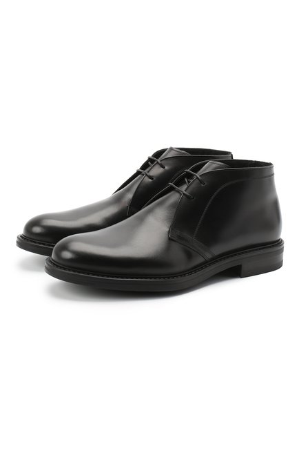 Мужские кожаные ботинки W.GIBBS черного цвета по цене 41200 руб., арт. 3169005/0215 | Фото 1