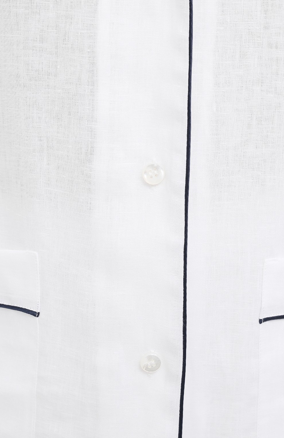 Женская льняная пижама LORO PIANA белого цвета, арт. FAL1538 | Фото 6 (Региональные ограничения белый список (Axapta Mercury): RU; Материал внешний: Лен)