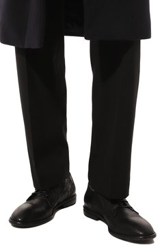 Мужские кожаные дерби MATTIA CAPEZZANI черного цвета, арт. M2261/BAND0LER0 | Фото 3 (Материал внутренний: Натуральная кожа; Стили: Классический)