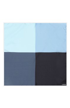 Мужской шелковый платок LANVIN синего цвета, арт. HANDKERCHIEFS/5834 | Фото 3 (Материал: Текстиль, Шелк; Материал сплава: Проставлено; Нос: Не проставлено)