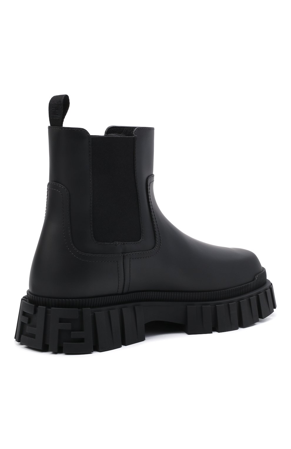 Мужские кожаные челси FENDI черного цвета, арт. 7U1446 AD7Q | Фото 5 (Каблук высота: Высокий; Материал внутренний: Натуральная кожа; Материал утеплителя: Без утеплителя; Подошва: Массивная; Мужское Кросс-КТ: Сапоги-обувь, Челси-обувь)