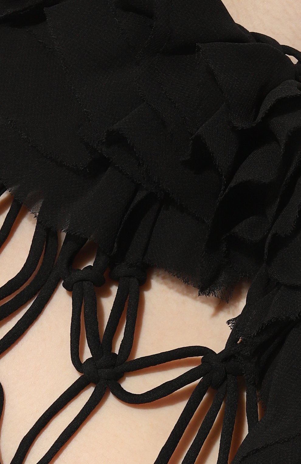 Женское воротник-чокер DRIES VAN NOTEN черного цвета, арт. 231-011306-6485 | Фото 4 (Материал: Текстиль, Вискоза)