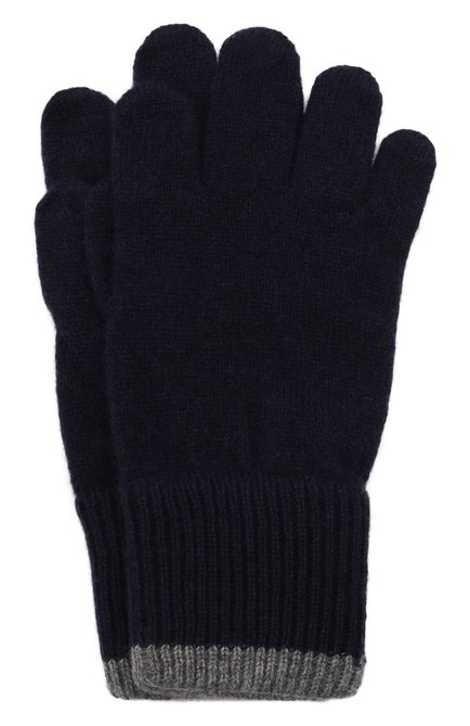 Детские кашемировые перчатки BRUNELLO CUCINELLI темно-синего цвета, арт. B22M90100C | Фото 1 (Материал: Кашемир, Шерсть, Текстиль)
