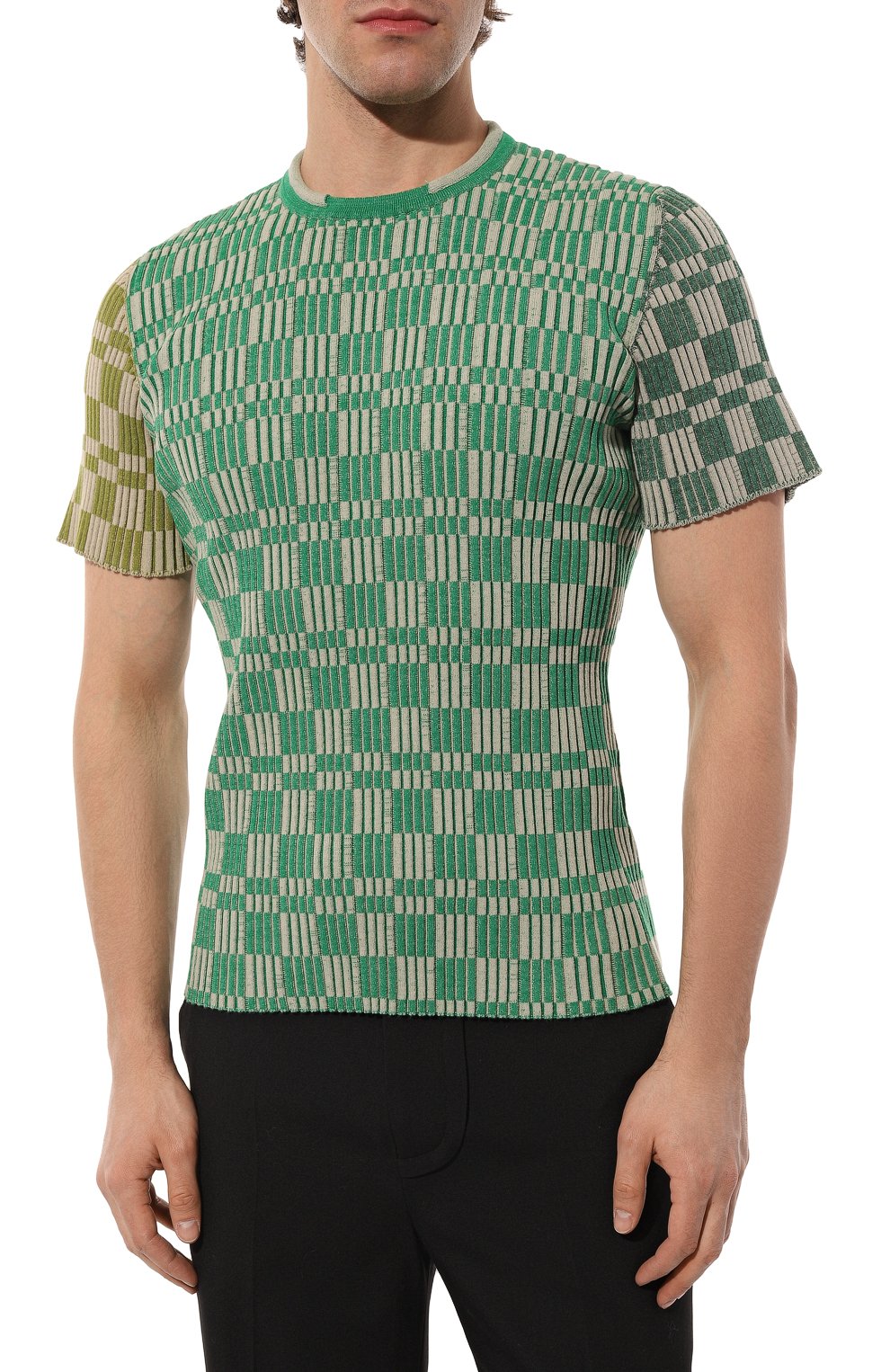 Хлопковый джемпер Jacquemus  22E225KN029/2066MULTIGREEN Фото 3